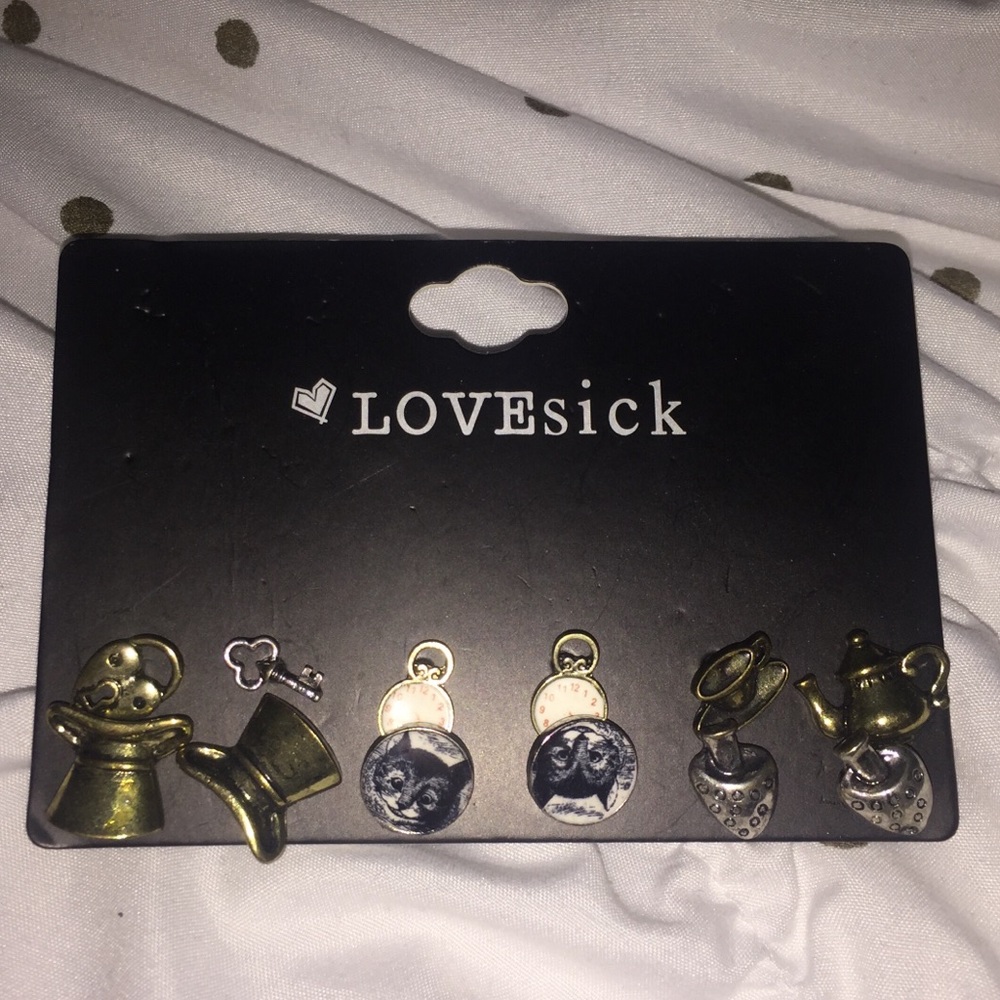 Alice and wonderland earrings